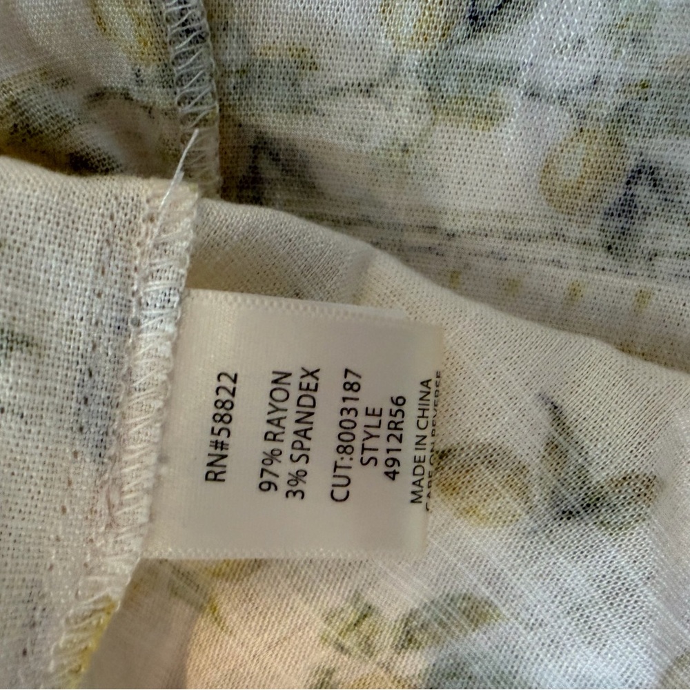 NWOT Max Studio White & Yellow Lemon-Print Sleeveless Midi Dress Size M - Picture 8 of 8